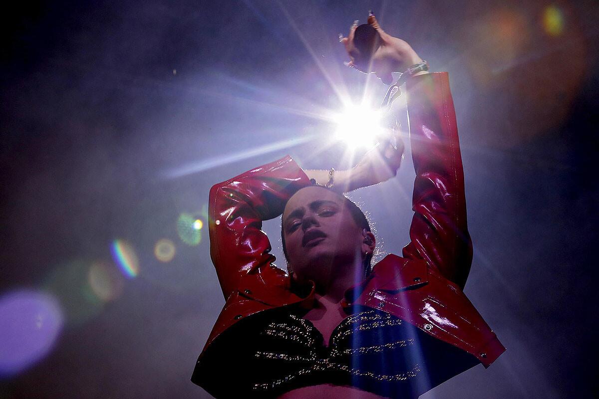 Rosalía performs at Coachella Friday, April 12, 2019. (Luis Sinco/Los Angeles Times)