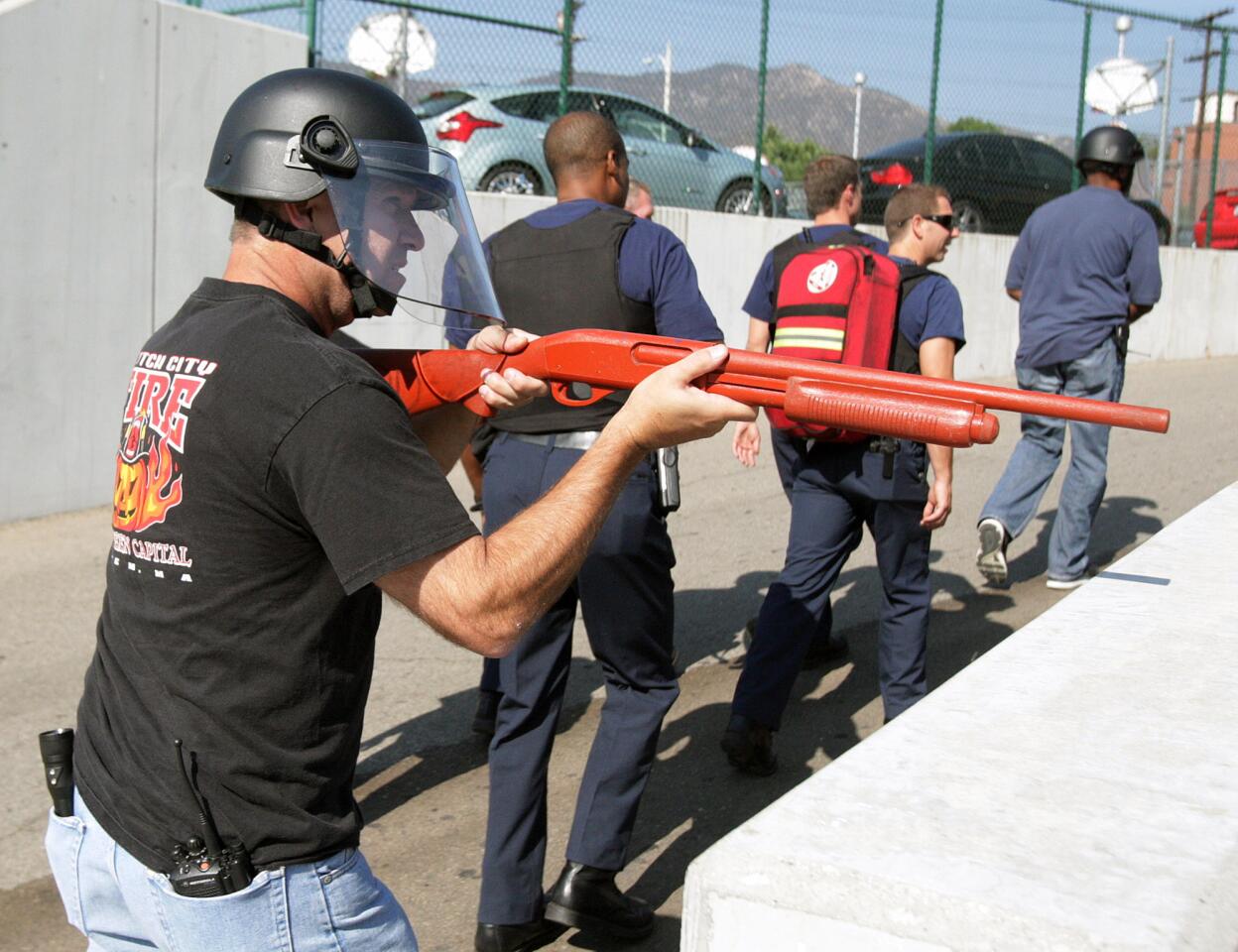 Photo Gallery: Burbank Police and Fire run gunman scenarios at Burbank High School