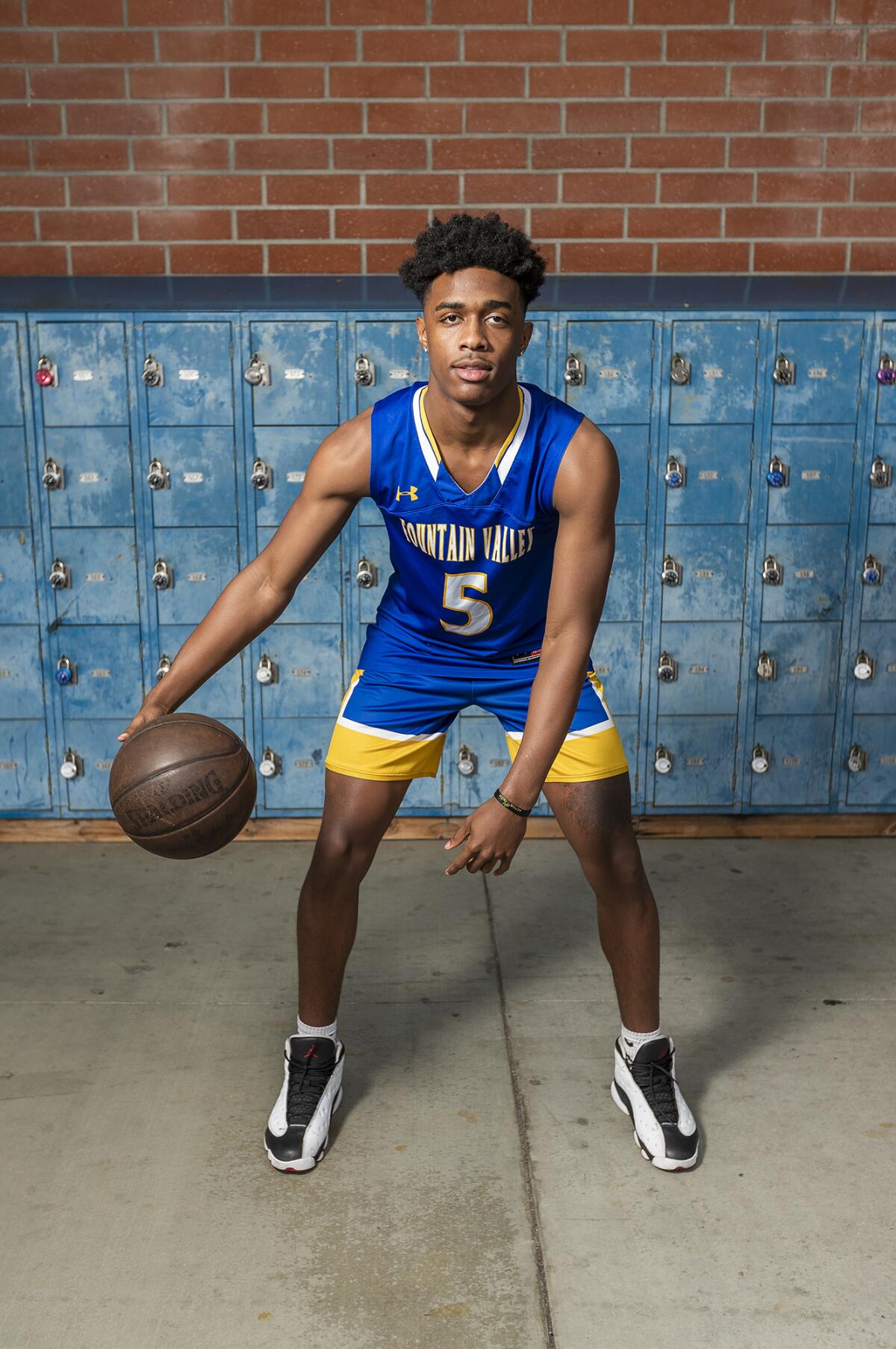 Fountain Valley's Jeremiah Davis is a three-year varsity player in boys' basketball.