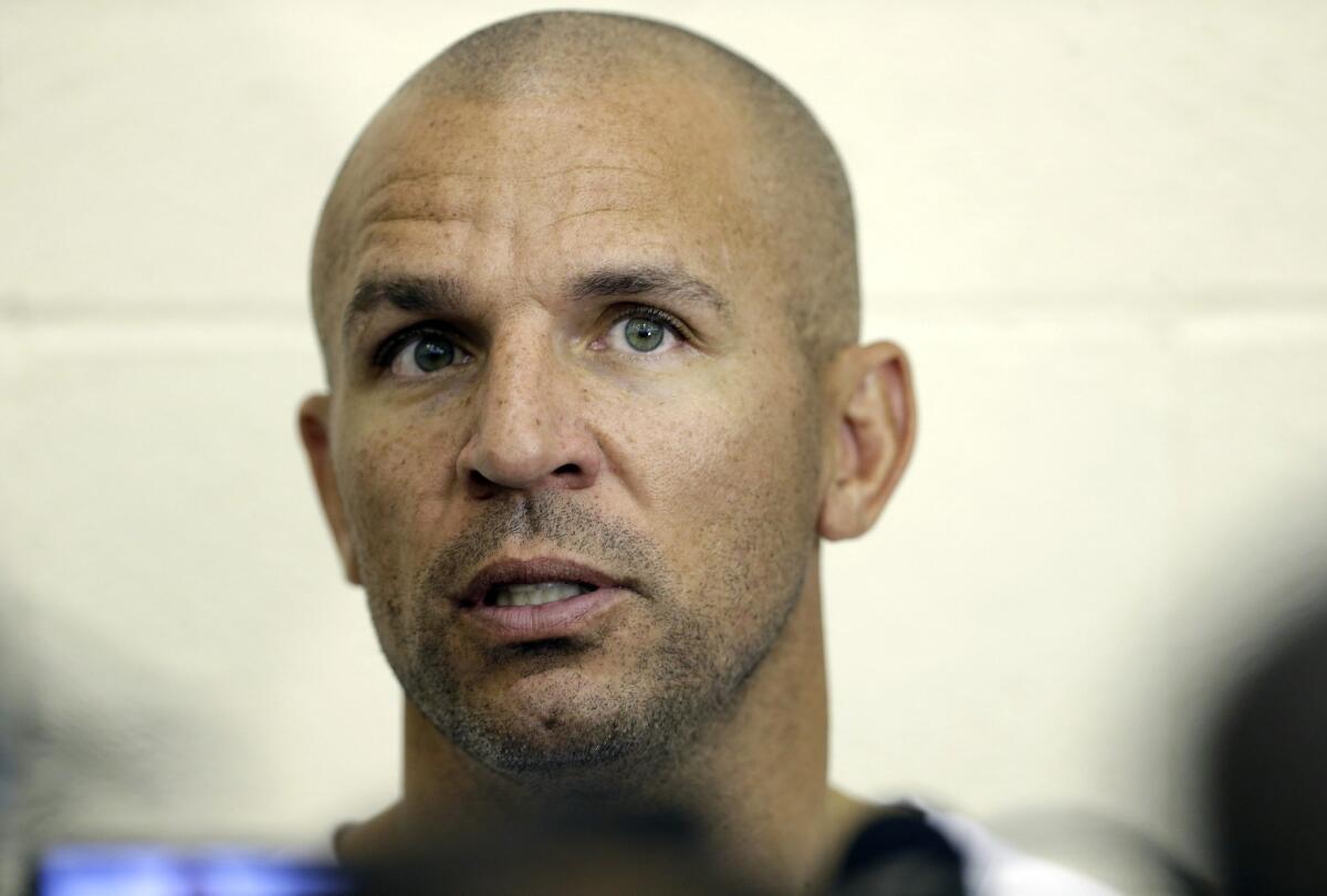 Brooklyn Coach Jason Kidd, shown speaking to reporters on Wednesday, has been suspended two games by the Nets for a drunken-driving incident.