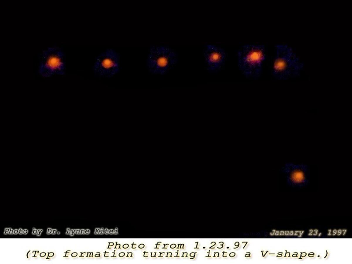 This photograph was taken by Dr. Lynne Kitei almost two months before the mass sighting of the mysterious amber orbs around Phoenix in 1997.