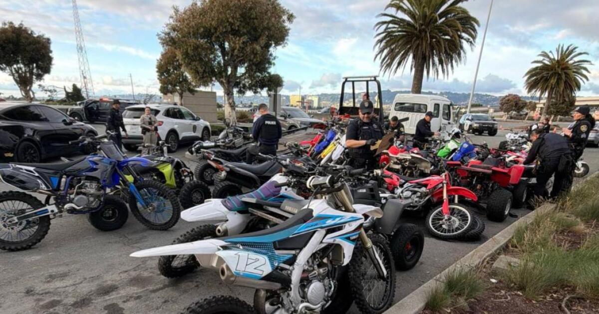 La police arrête et met en fourrière près de 80 motos tout-terrain et VTT à Bay Bridge