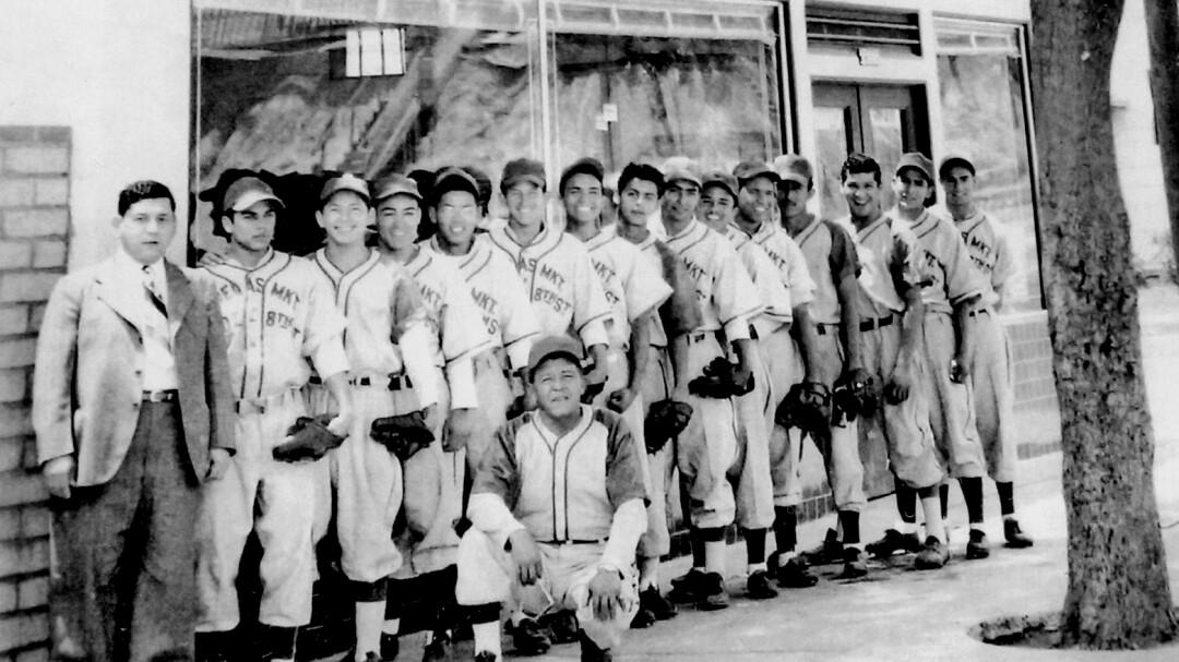 The 1949 Ornelas Food Market baseball team, from "Mexican American Baseball in East Los Angeles."