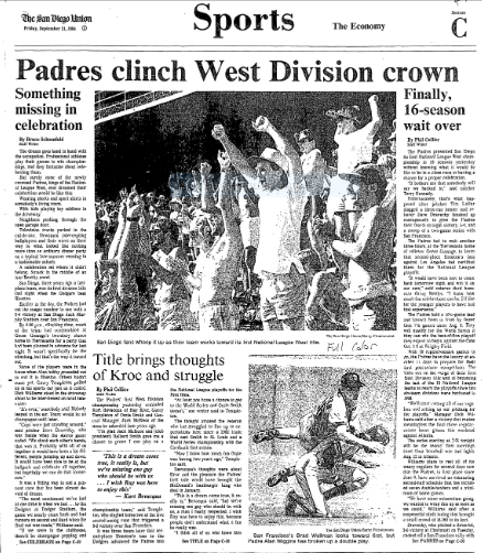 Padres acquired final piece of first championship team this day in 1984 -  Gaslamp Ball