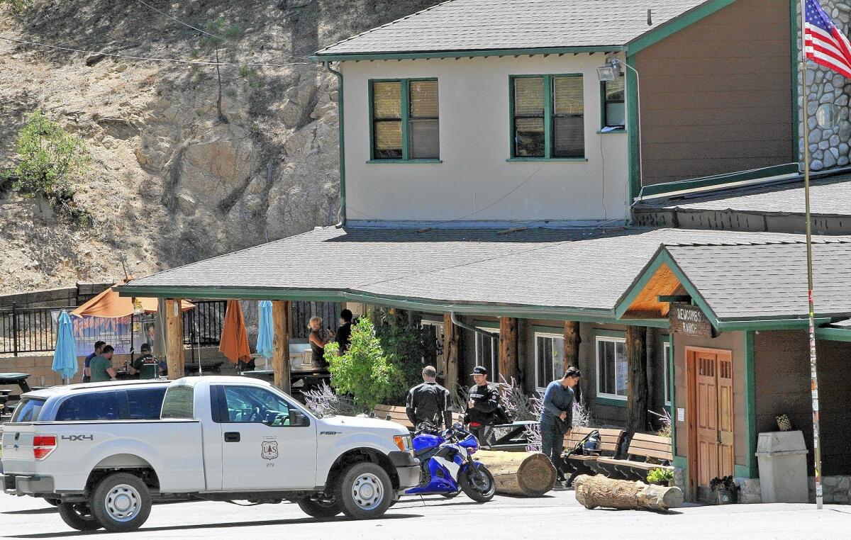 Motorists and motorcyclists stop at Newcomb's Ranch for bite to eat on Thursday, August 21, 2014.