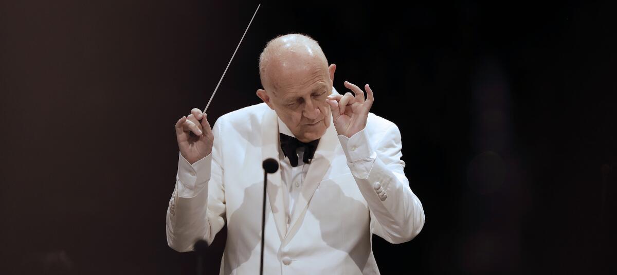 Bramwell Tovey conducts "Britain at the Bowl" on Tuesday.
