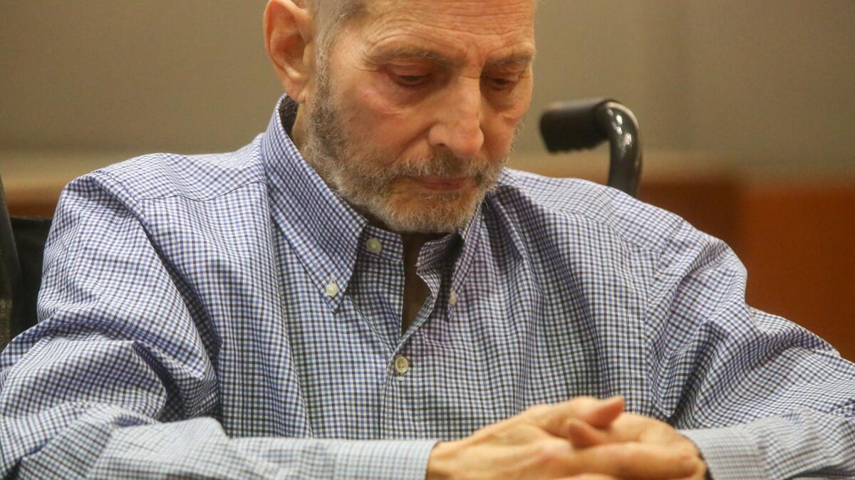 New York real estate scion Robert Durst in a Los Angeles courtroom earlier this year for a hearing in his murder case.