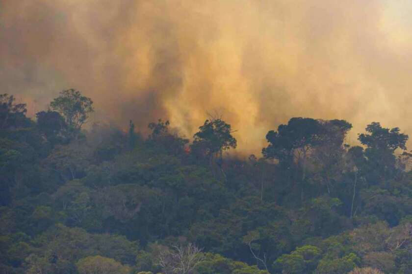 Los incendios forestales de Chapada dos Guimaraes, en el estado de Mato Grosso, Brasil.