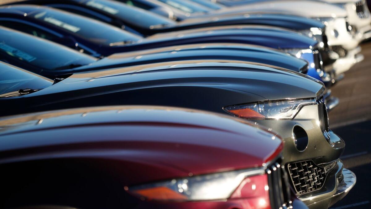 Maserati Levantes sit on a dealer's lot in Colorado.