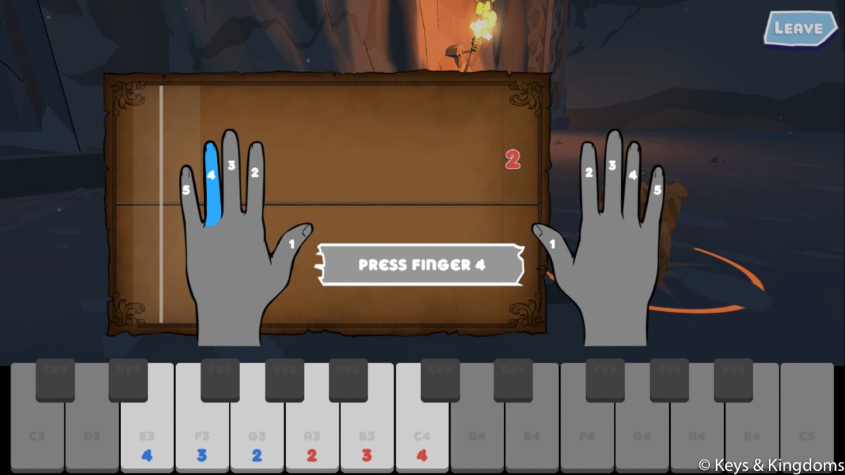 Fingers’ & keys’ numbering