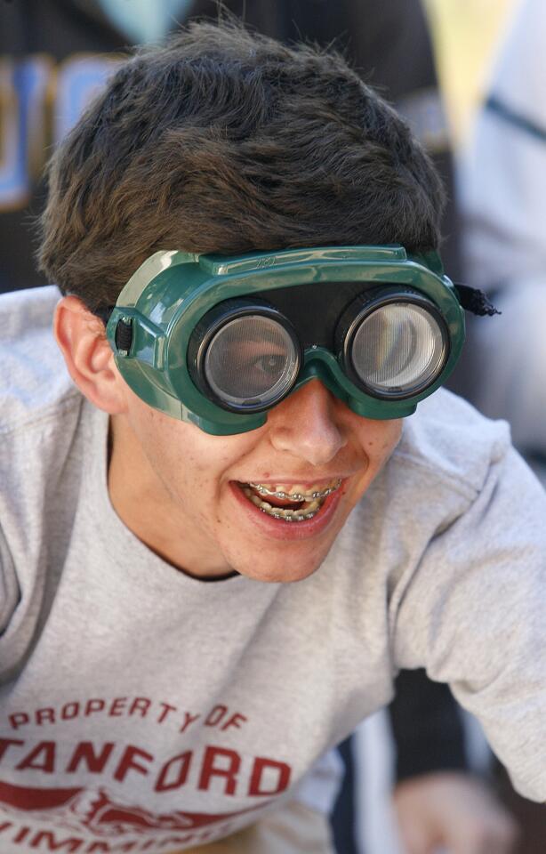 Photo Gallery: La Canada High School students navigate with "drunk" goggles