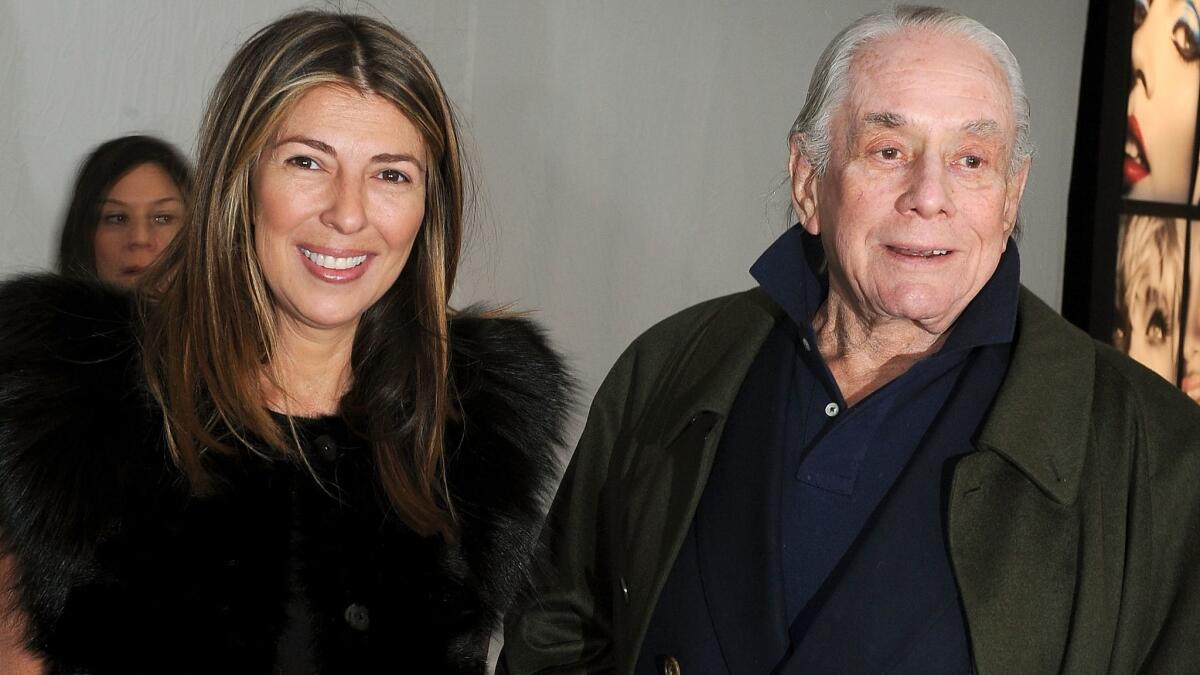 Kenneth Jay Lane with fashion critic Nina Garcia at Lincoln Center in New York in 2011.
