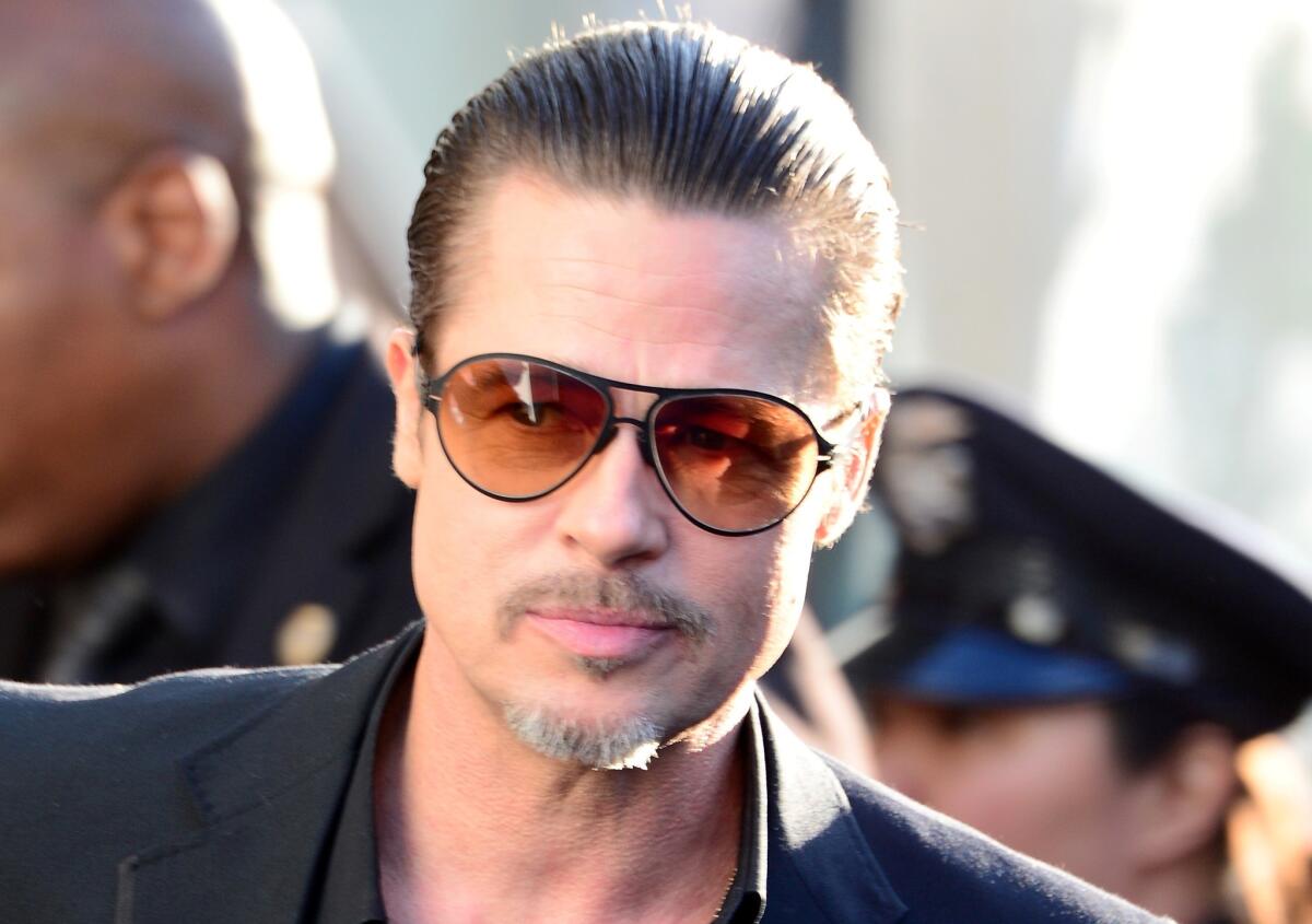 Brad Pitt at the "Maleficent" premiere in Hollywood on May 28.