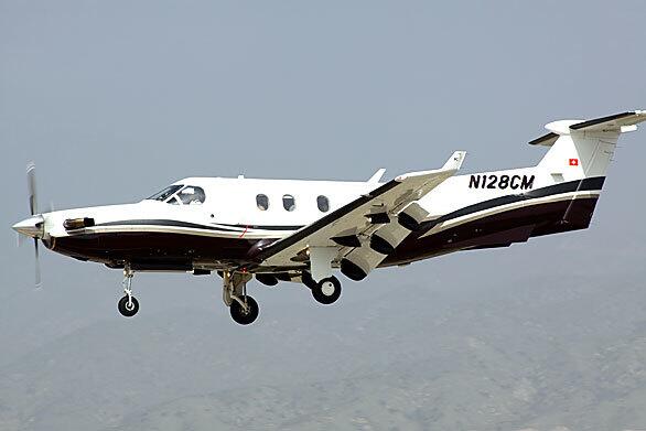 A day before it crashed in Montana, killing all 14 people on board, the single-engine turboprop Pilatus PC-12 airplane comes in for a landing at Redlands Municipal Airport.