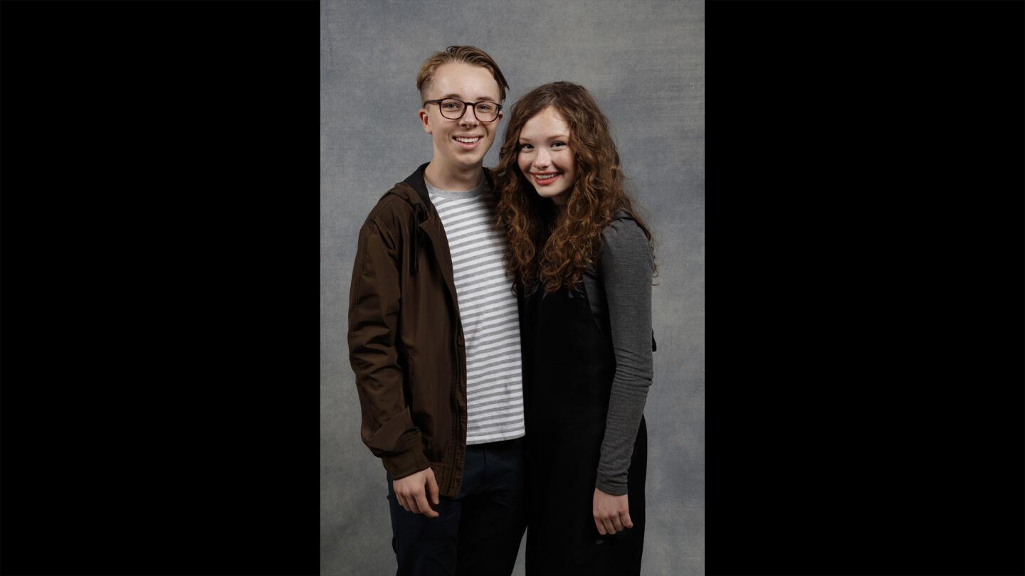 Actors Ed Oxenbould and Zoe Colletti, from the film "Wildlife," photographed in the L.A. Times studio in Park City, Utah. FULL COVERAGE: Sundance Film Festival 2018 »