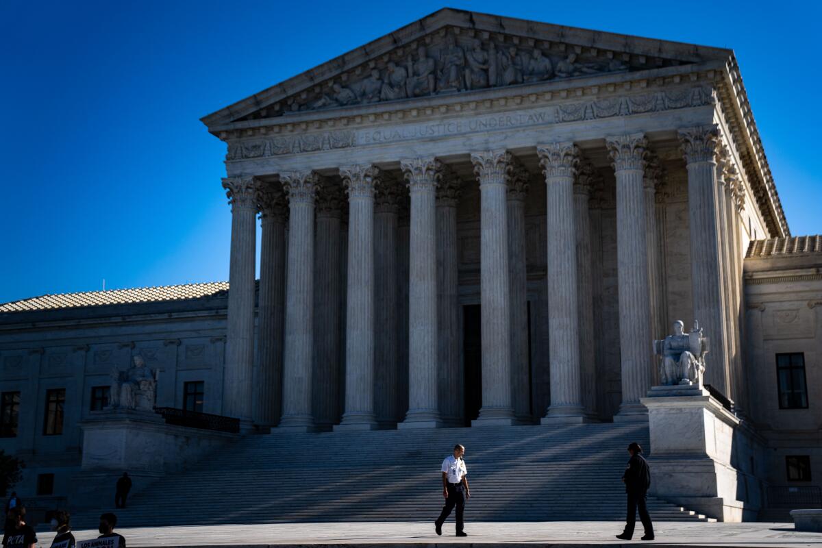The U.S. Supreme Court building in Washington on Oct. 11 