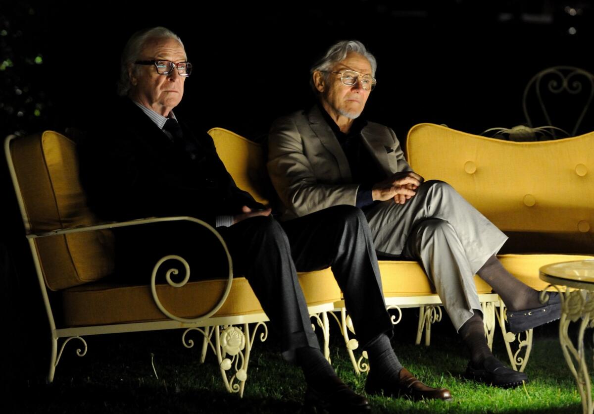 Michael Caine, left, and Harvey Keitel in the movie "Youth."