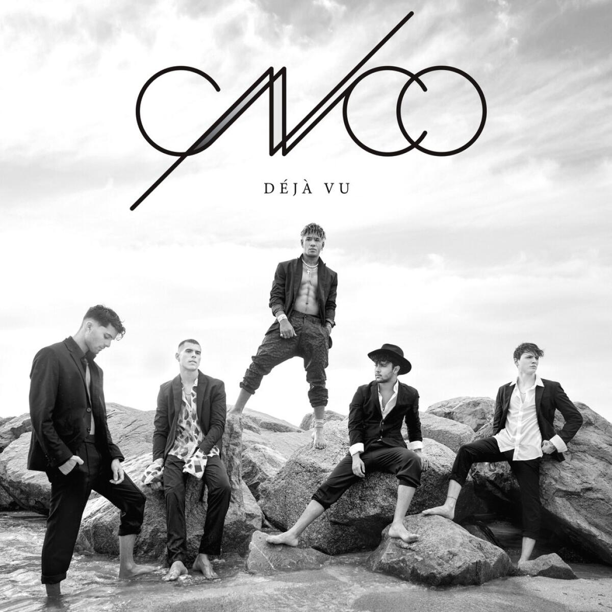 La portada del álbum "Déjà vu'" de CNCO en una imagen proporcionada por Sony Latin.