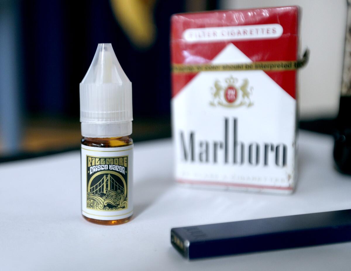A bottle of vaping juice can have as much nicotine as 10 packs of cigarettes.