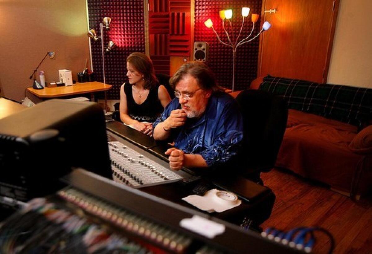 Jim Dickinson worked with such greats as Aretha Franklin, Bob Dylan, Ry Cooder and the Rolling Stones. He is shown with sound engineer Jennifer Lee.