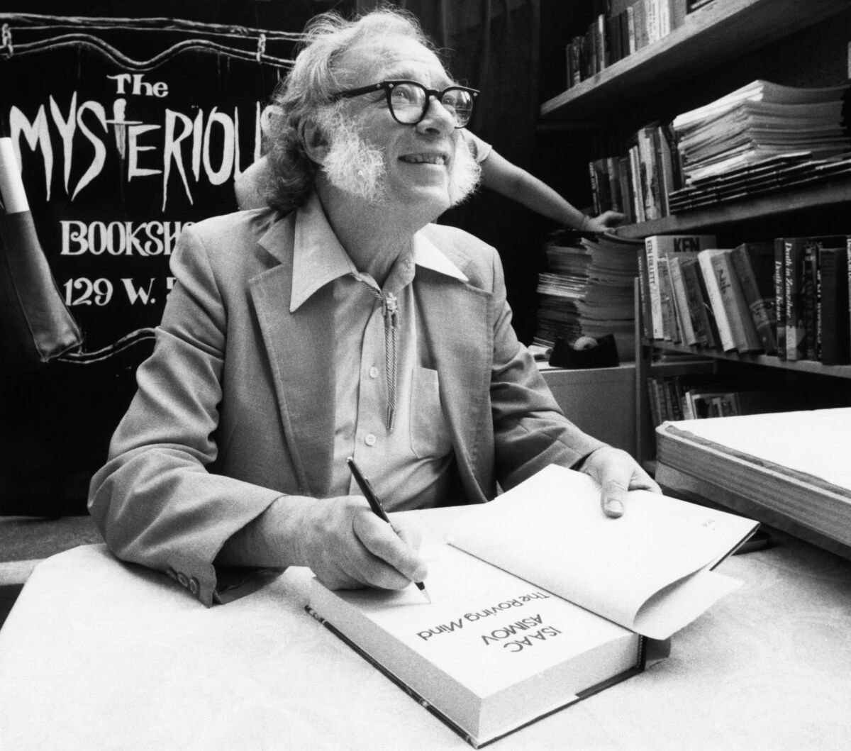 The "Foundation" books of Isaac Asimov, who is shown in 1984, may be getting a screen adaptation by Apple TV.