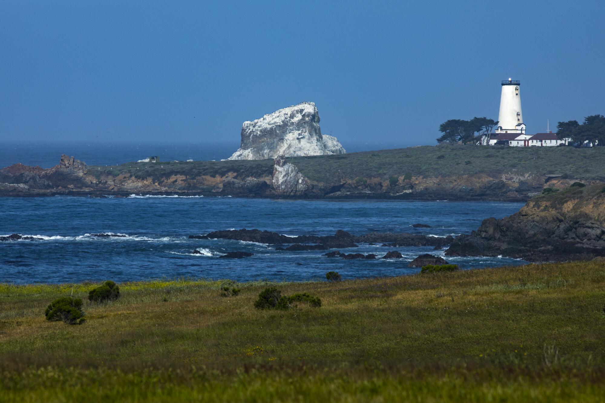 Piedras Blancas Light Station, on a rugged point six miles north of Hearst Castle along California Highway 1 
