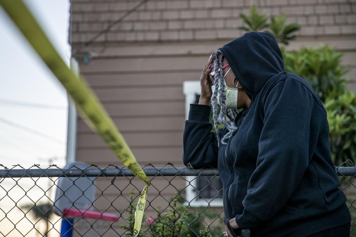 A relative of Dijon Kizzee is distraught hours after LA Sheriff killed him nearby. 