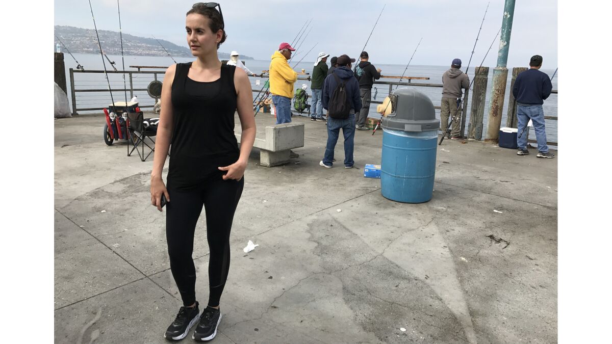 Sepideh Saremi, 33, a Redondo Beach psychotherapist, offers her clients the option of running or walking with her as they talk.