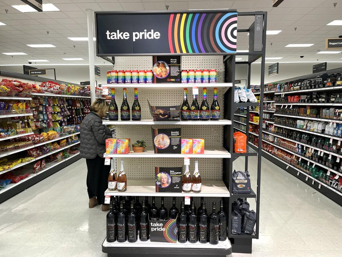 A Target Pride merchandise display 