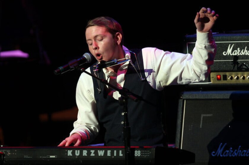 Oklahoma singer-songwriter John Fullbright, shown during the Rock and Roll Hall of Fame's concert tribute to Chuck Berry, has been nominated for a Grammy Award for his album "From the Ground Up."
