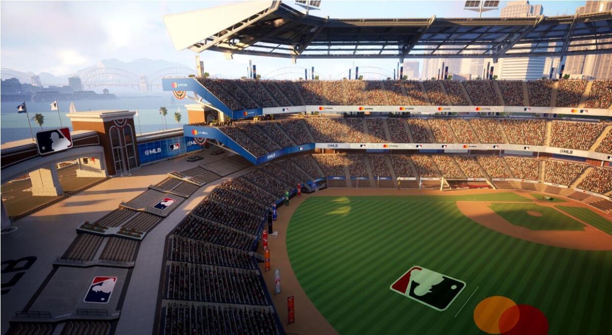 A view from inside MLB's virtual ballpark.
