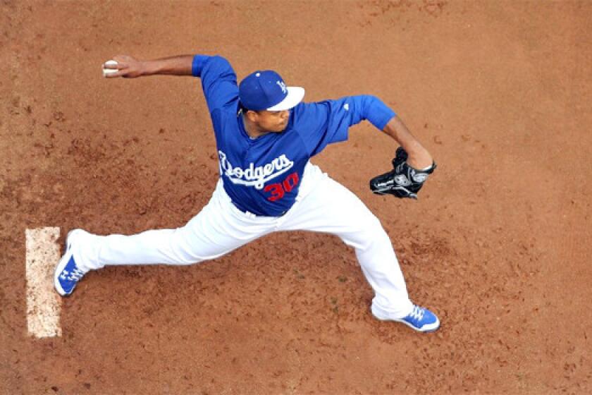 Edinson Volquez had an earned run average of 5.71 with 142 strikeouts last season between his time with the San Diego Padres and the Dodgers.