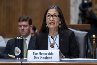 FILE - Interior Secretary Deb Haaland testifies on President Joe Biden's budget request for 2024 at the Capitol in Washington, May 2, 2023. Republican members of the U.S. House Committee on Natural Resources are raising concerns about ties between Haaland and an Indigenous group from her home state that advocates for halting oil and gas production on public lands. The members on Monday, June 5, sent a letter to Haaland requesting documents related to her interactions with Pueblo Action Alliance as well as her daughter, Somah, who has worked with the group and has rallied against fossil fuel development. (AP Photo/J. Scott Applewhite, File)