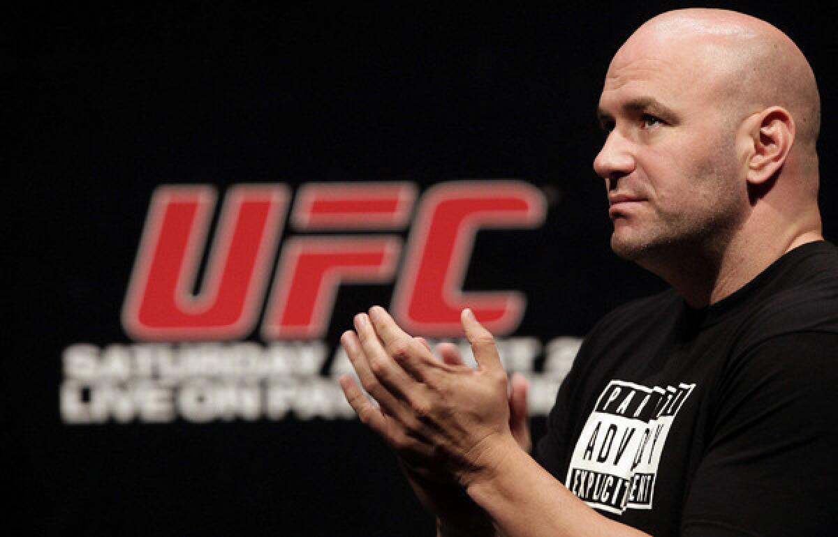 UFC President Dana White during a weigh-in at Rio de Janeiro.