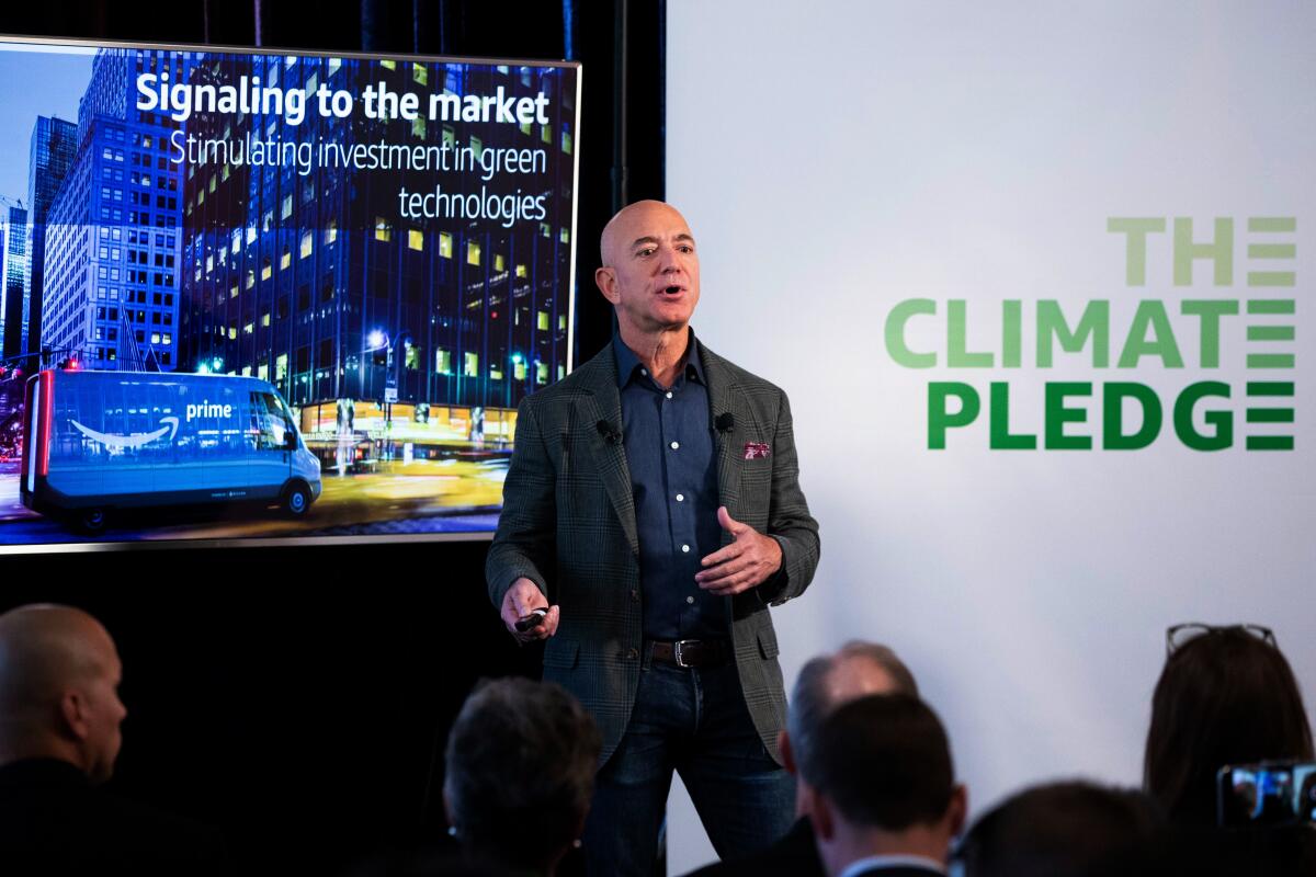 Jeff Bezos unveils Amazon's 'Climate Pledge' in September