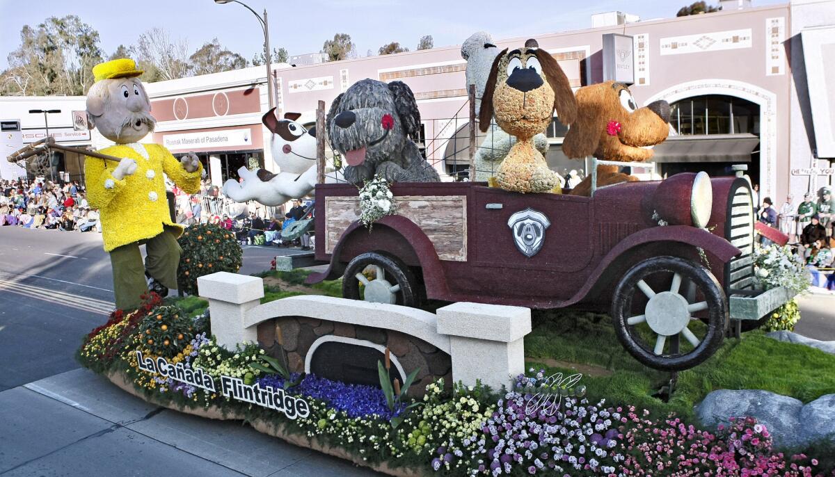 The La Canada Flintridge float "Dog Gone!" won the Bob Hope Humor award for most comical and amusing entry at the 2014 Rose Parade in Pasadena on Wednesday, January 1, 2014.
