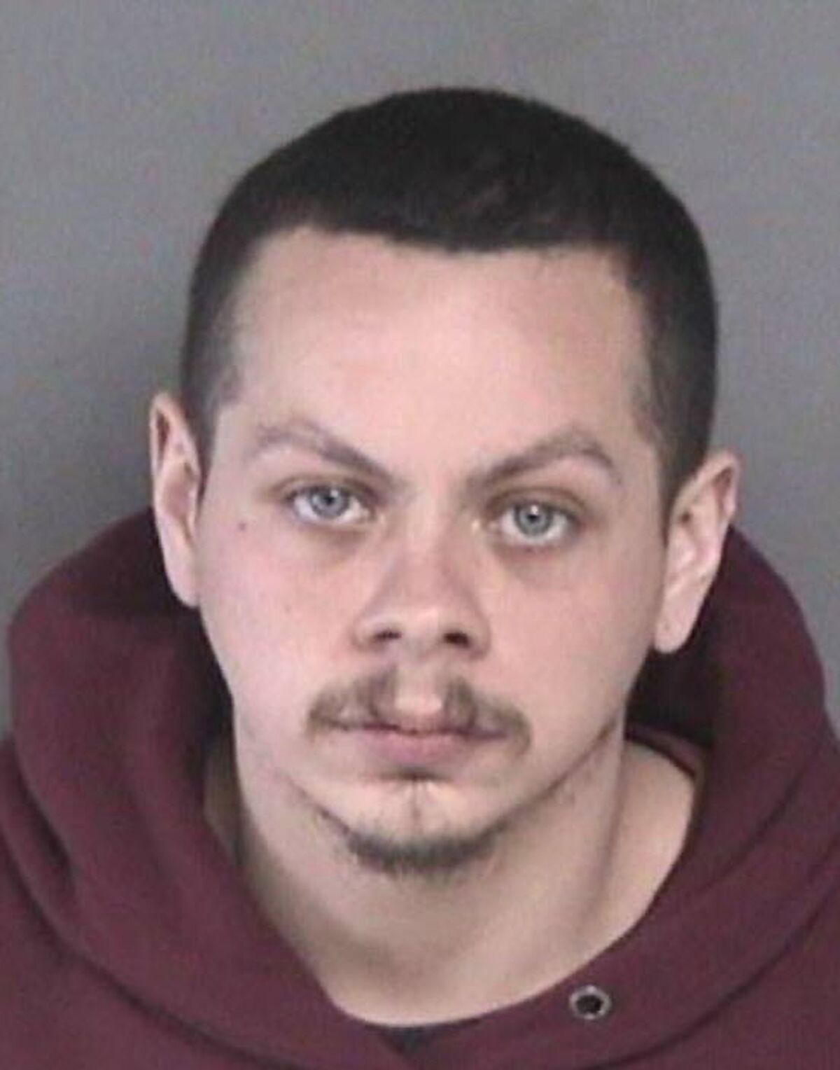 Shooting suspect Juan Angel Garcia, 25, from San Francisco, arrested in the I-880 freeway shooting death of Gene Ransom, is booked Saturday, Feb. 5, 2022, on suspicion of murder at Alameda County Jail in Dublin, Calif. The driver struck and killed by gunfire while traveling on a San Francisco Bay Area highway has been identified as Gene Ransom, a basketball star at the University of California, Berkeley in the 1970s and a member of the Cal Athletics hall of fame. (Alameda County Sheriff's Office via AP)