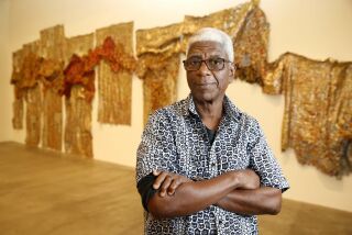 El Anatsui at the Museum of Contemporary Art San Diego. Photo: Nancee E. Lewis