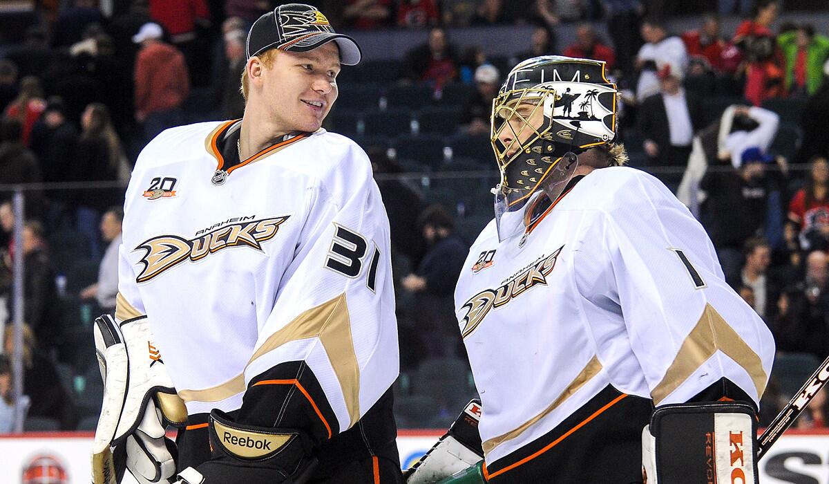 Will it be Frederik Andersen (31) or and Jonas Hiller (1) in goal for the Ducks when they play the Kings?