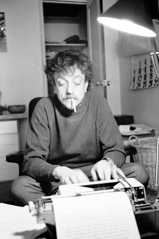 Indianapolis-born Kurt Vonnegut at home in 1972 in New York.