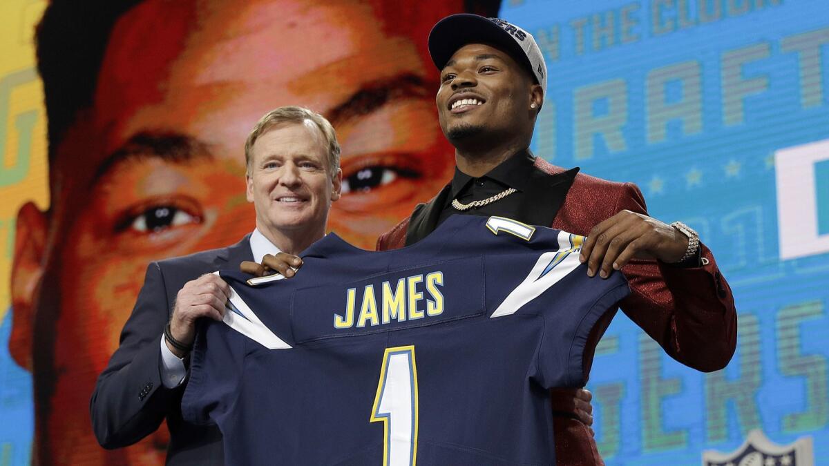 Derwin James was the Chargers' first pick in 2018 and he made an immediate impact on defense.