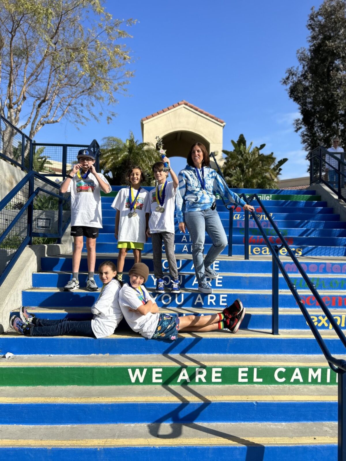 The El Camino Creek 6th grade team with Principal Jodi Greenberger.