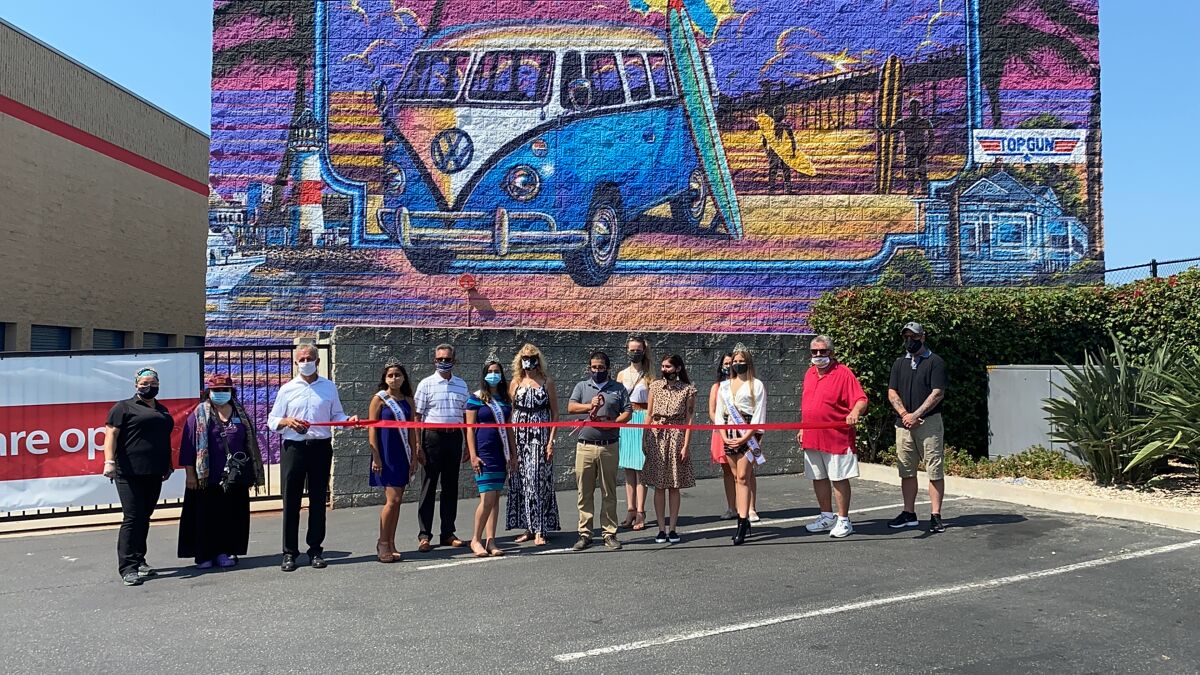 Security Public Storage unveiled a 2,500-square-foot mural depicting Oceanside scenes. 