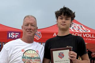 Mateo Fuerbringer of Mira Costa is 2023 presented AAU Beach Volleyball National Player of the Year.