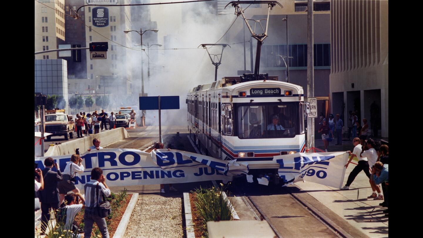 The Blue Line opens in 1990, ushering in the new era of trains in L.A.