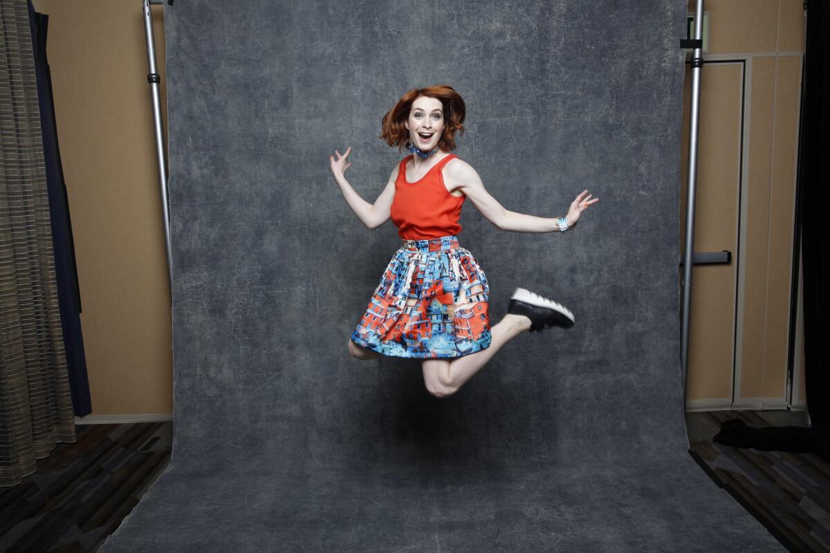 Actress, writer and Web network proprietor Felicia Day, photographed in the L.A. Times Hero Complex photo studio at Comic-Con, in San Diego, July 9, 2015. Day is the author of a new memoir, "You're Never Weird on the Internet (almost)."