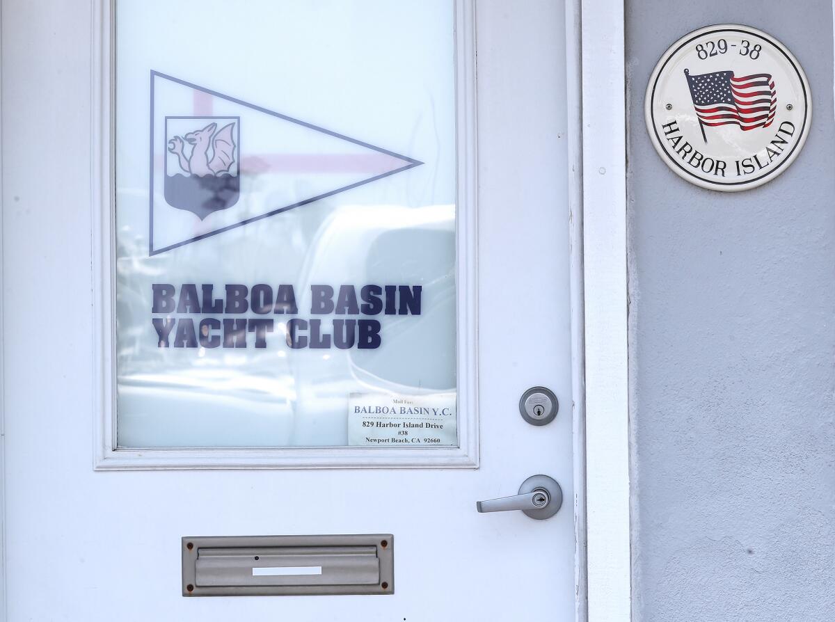 The Balboa Yacht Basin Yacht Club offices in Newport Beach.