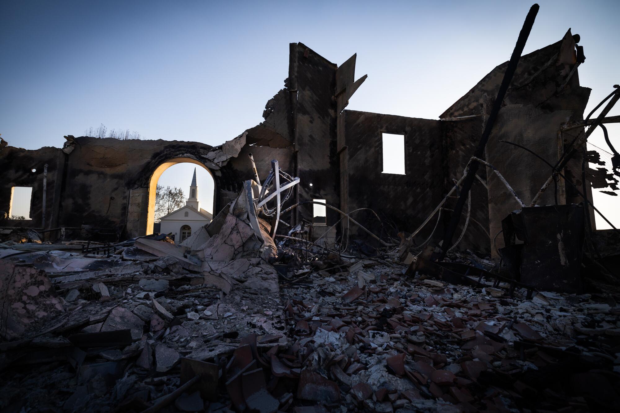 Rubble of the Altadena Community Church