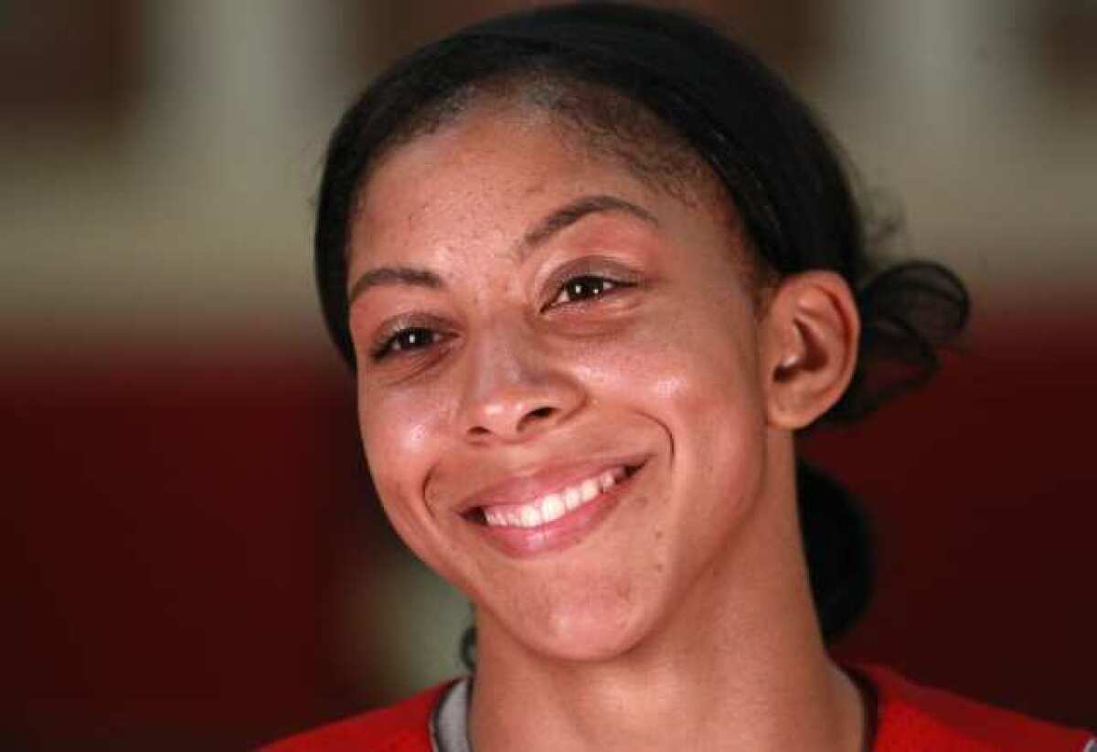 Candace Parker practices with the U.S. women's basketball Olympic team May 11.