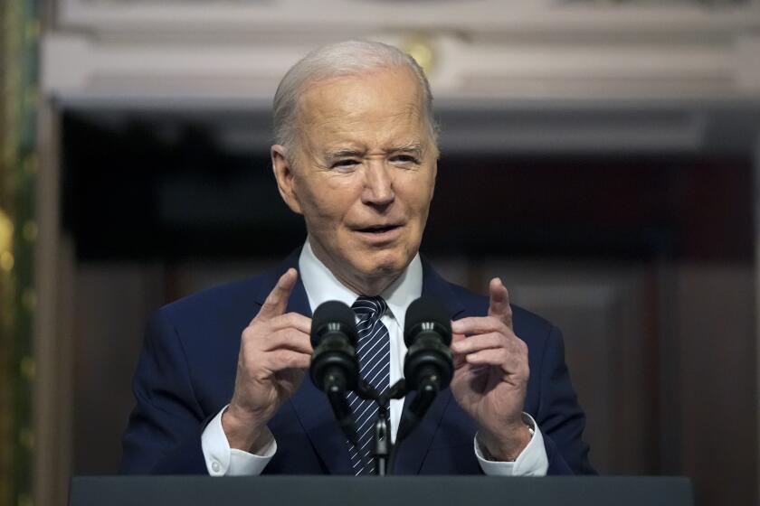 El presidente estadounidense Joe Biden en un evento en la Casa Blanca en Washington, el 3 de abril de 2024. (Foto AP/Mark Schiefelbein)